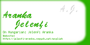 aranka jelenfi business card